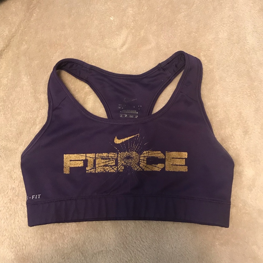 Nike “fierce” Dri-fit sports bra in dark purple